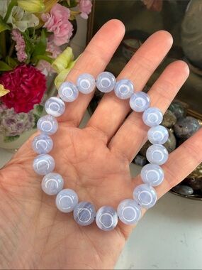 HQ Blue Lace Agate Bracelet: B1220